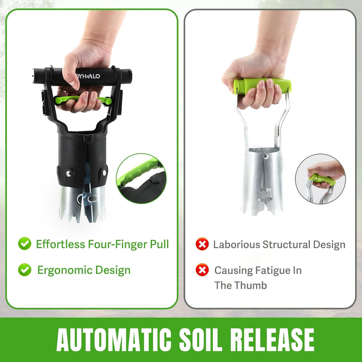joyhalo Garden Bulb Planter Tool, 5 inch Depth Bulb Planting Tool, Gardening Garden Tools