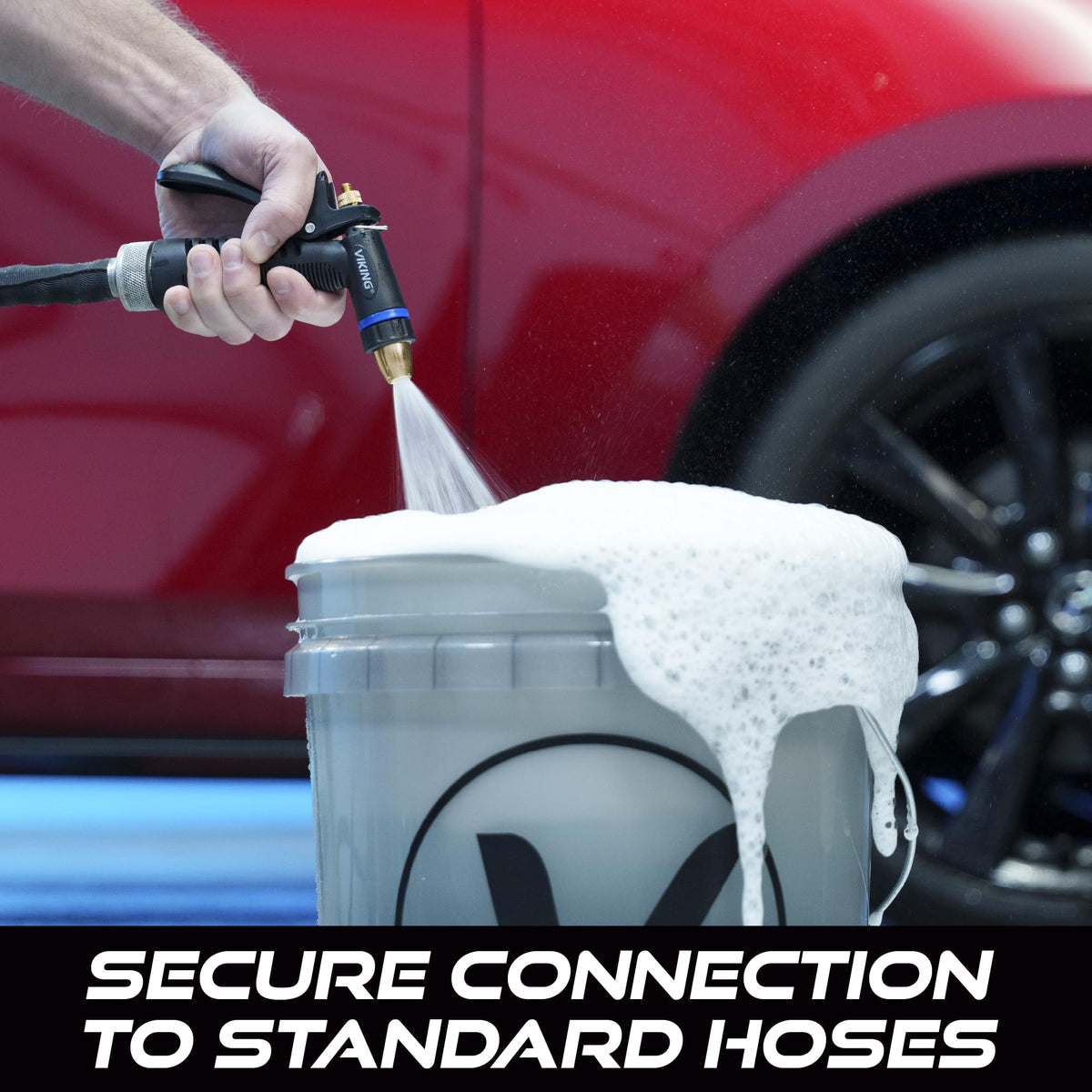 VIKING Hose Nozzle, Garden Hose Nozzle, Adjustable and Heavy Duty for Washing Car, Watering Plants