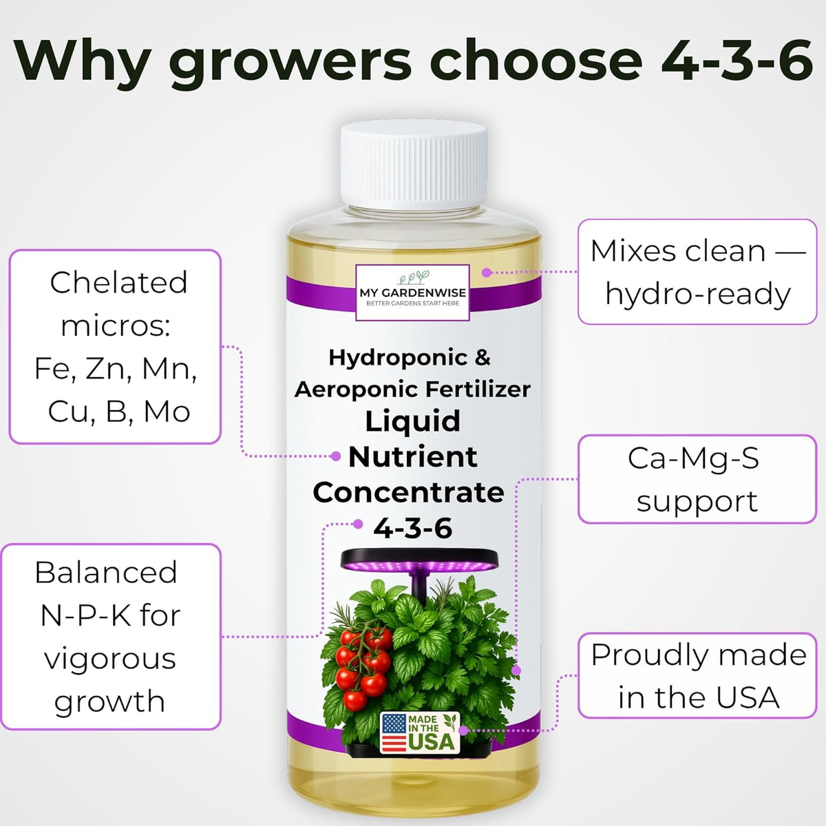Liquid Plant Food – Hydroponics Nutrients for Indoor House Plants, Tomato, Strawberry, Lucky