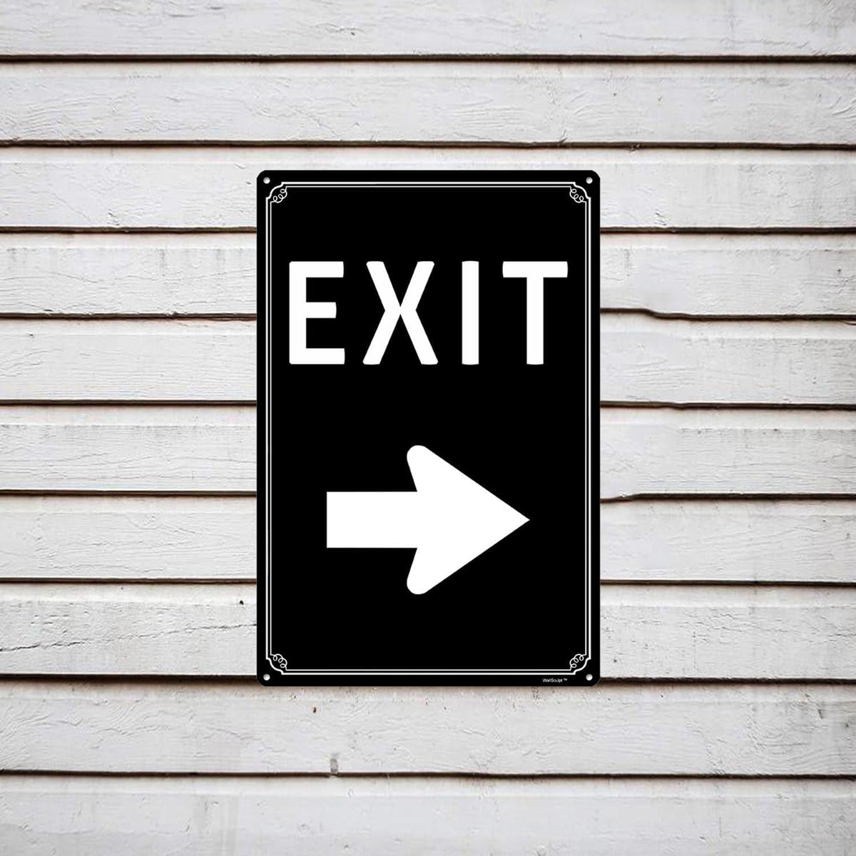 8x12" Exit Sign With Left Arrow - High-Intensity Aluminum Parking Lot Sign, Weatherproof &