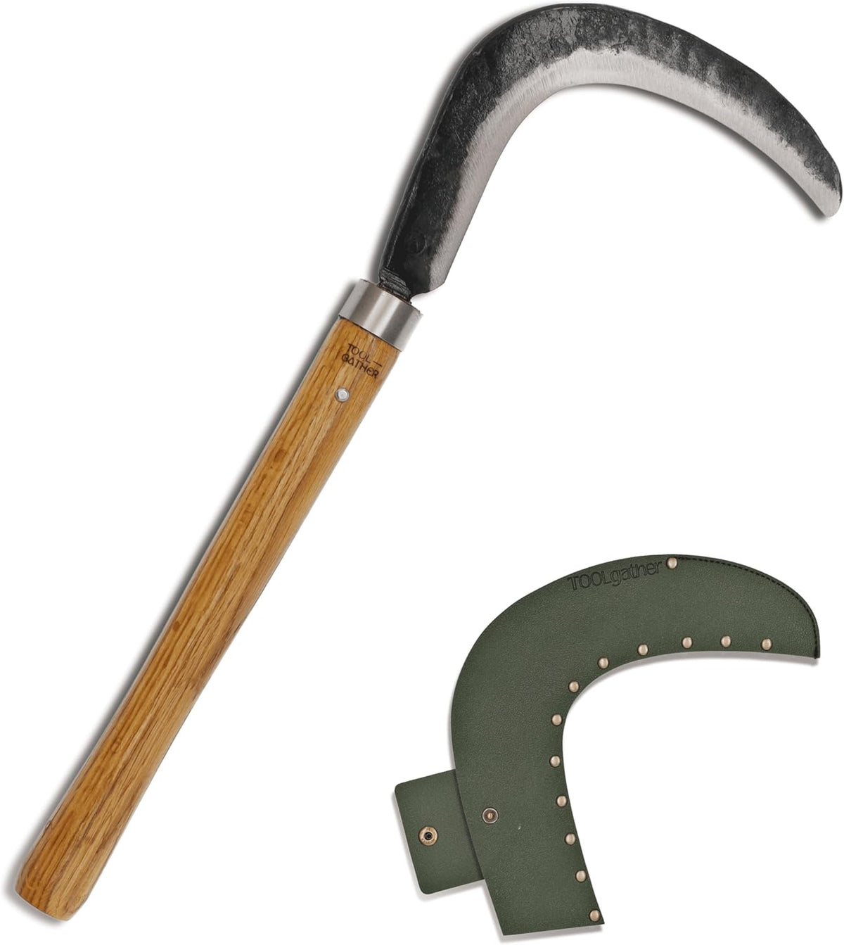 Josun Sickle Left-Handed - Hand-Forged Handmade Korean Weeding and Brush Clearing Tool with