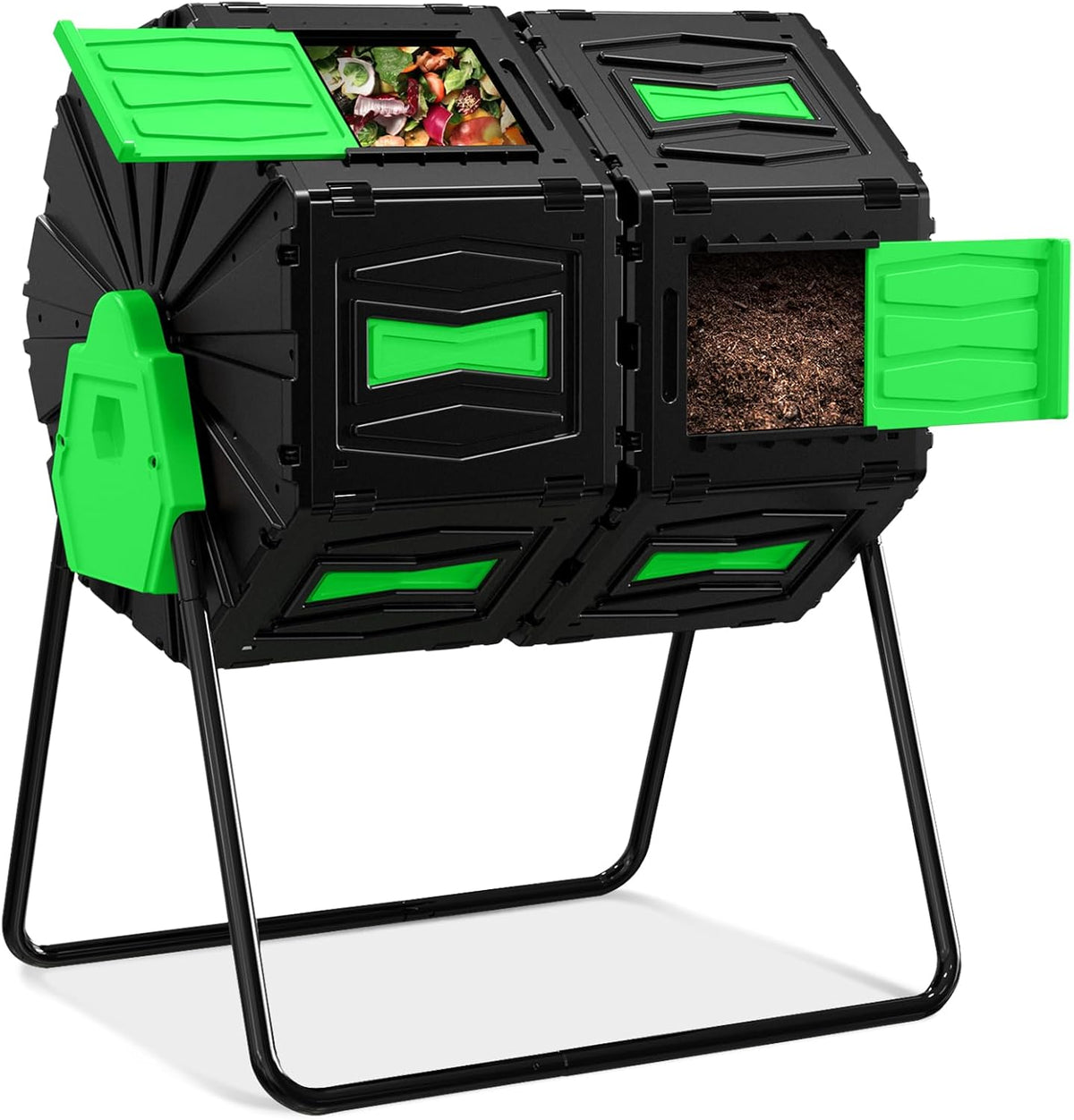 Compost Tumbler, Easy Assemble & Efficient Outdoor Compost Bin, 45 Gallon/170 Liter Large Dual