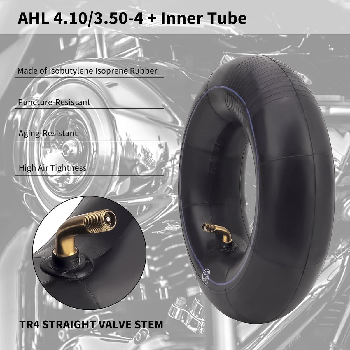 AHL Tire Inner Tubes for 4.10 3.50-4 4.10/3.50-4 Wheelbarrows Tractors Mowers Hand Trucks Dollies