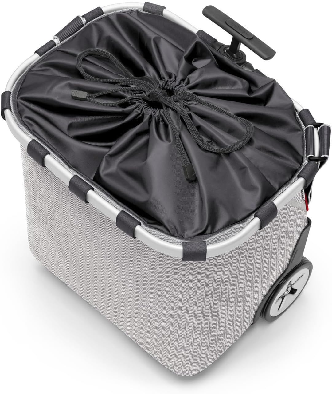 reisenthel carrycruiser Herringbone Grey - Portable Shopping Trolley with Sturdy Aluminum Frame