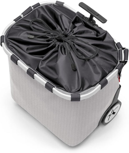 reisenthel carrycruiser Herringbone Grey - Portable Shopping Trolley with Sturdy Aluminum Frame