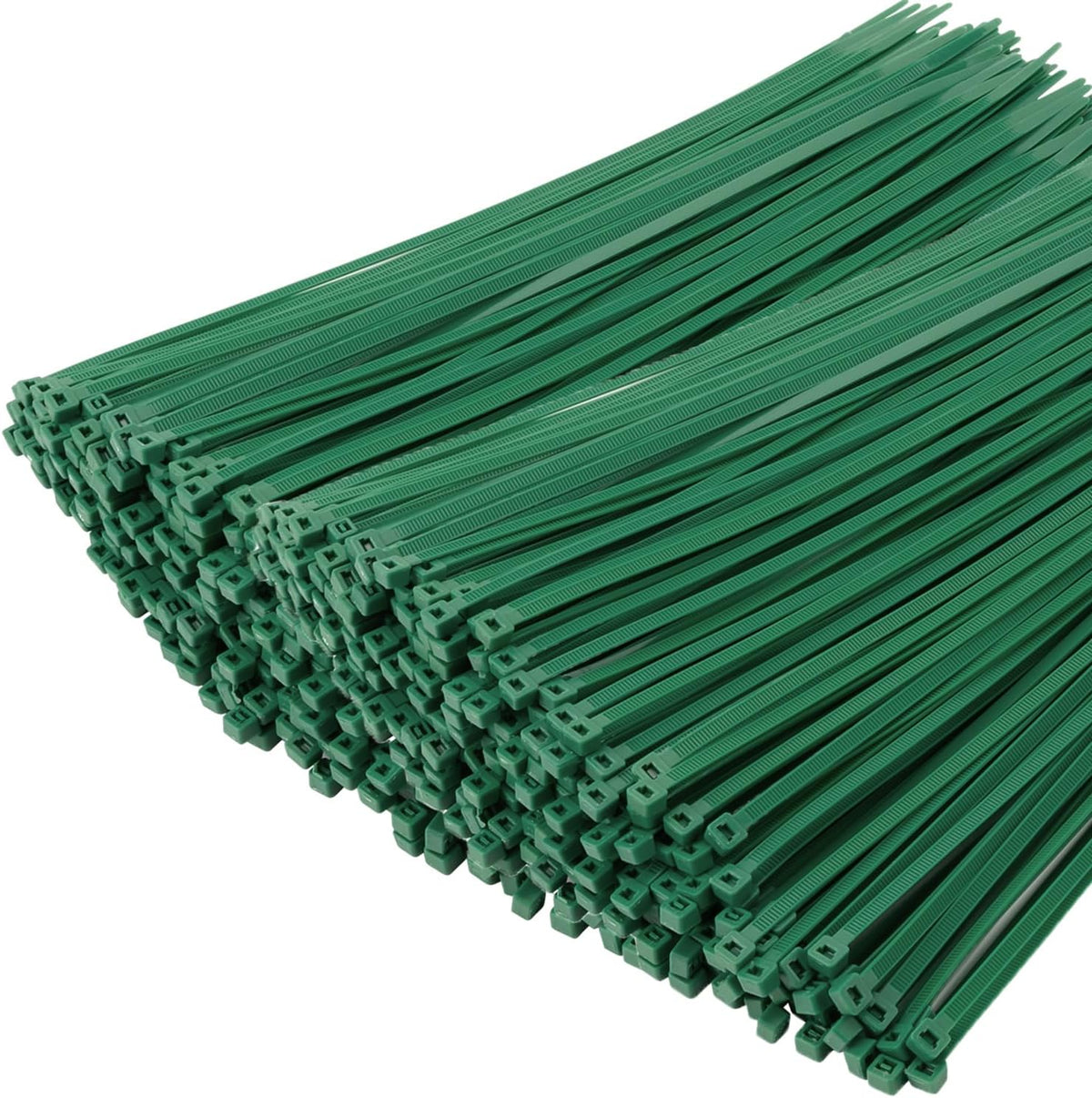 XINGO 1000 PCS Green Zip Ties 8 Inch, 60 LBS Tensile Strength, Self-Locking Nylon Plastic Nylon