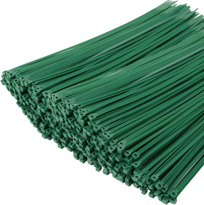 XINGO 1000 PCS Green Zip Ties 8 Inch, 60 LBS Tensile Strength, Self-Locking Nylon Plastic Nylon