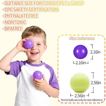 Ball Pit Balls for Kids, Plastic Refill 2.2 Inch Balls, 100 Pack, Bright Colors, Phthalate and BPA