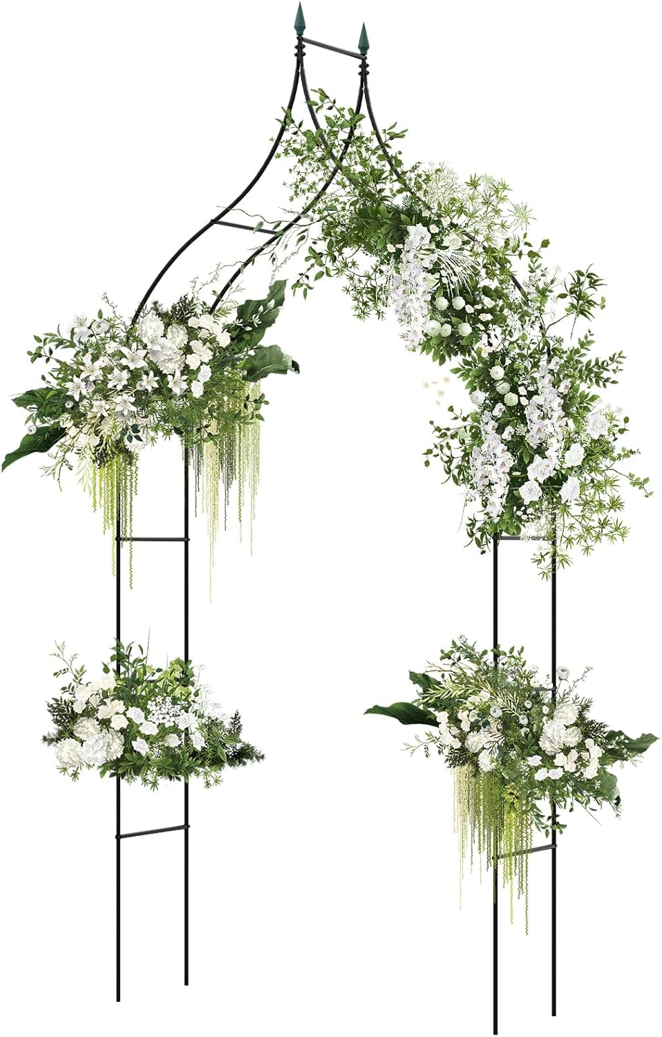 Giantex Metal Garden Arch Trellis - 9.5 FT Wedding Arbor for Ceremony, Garden Arbor for Climbing