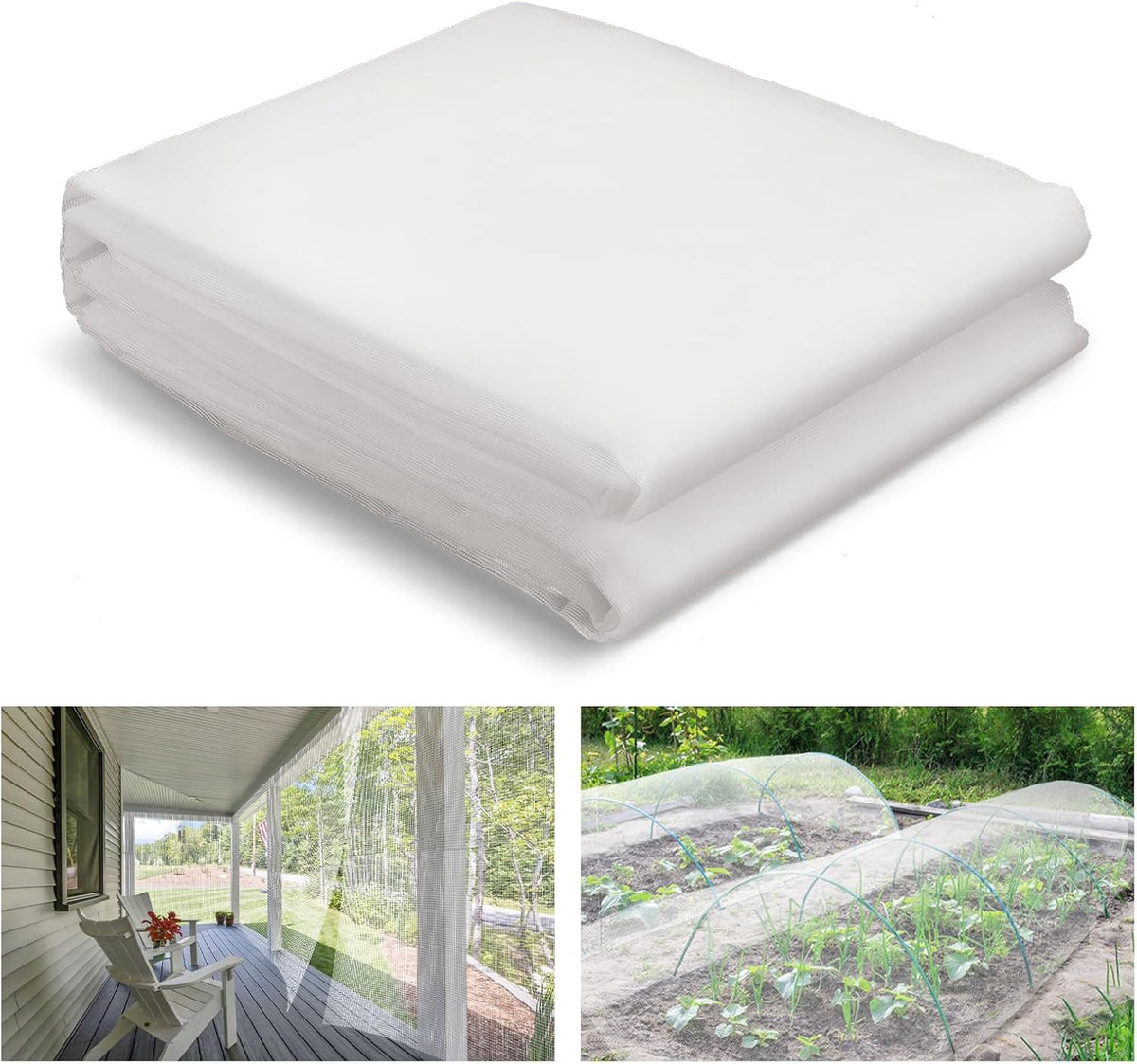 Stronger Garden Mesh Netting - 10 x 20 ft PPT Nano Bird Net Barrier, Mosquito Netting Screen for