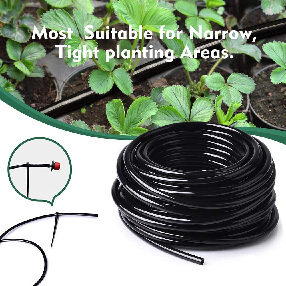 Bonviee 50 FT Blank Distribution Tubing Irrigation Drip Hose, 1/4 Inch Drip Line for Garden