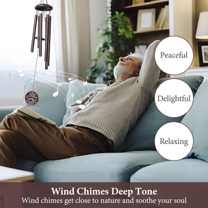 Memorial Gifts for Loss of Son, 25'' Memorial Wind Chimes for Loss of Son, Sympathy Gifts