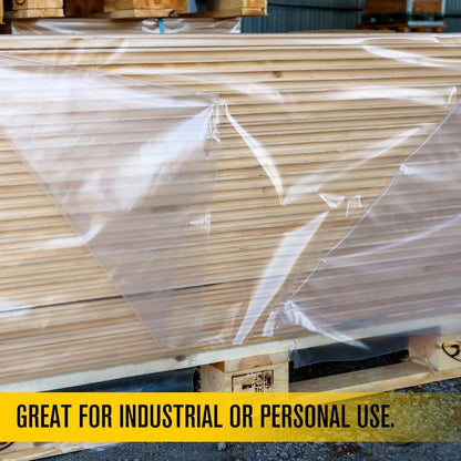 Aluf Plastic Sheeting - 4 Rolls of 10' x 100', 6 MIL Heavy Duty Gauge - Clear Vapor and Moisture