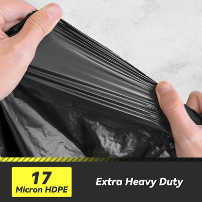 100 Count 17 Micron Extra Heavy Duty 4 Gallon Trash Bags, Sturdy & Tear-Resistant Small Trash Bags