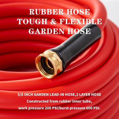 Garden Hose 100 ft x 5/8” Hot/Cold Water Hose,-50°F to 190°F,Burst 600Psi Flexible & Lightweight
