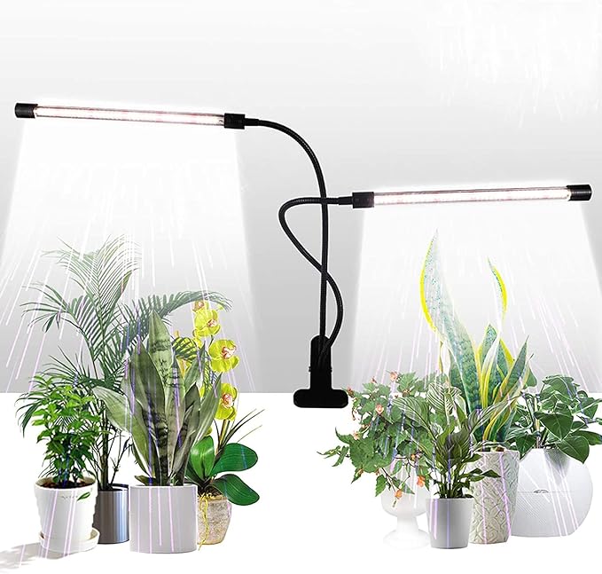 GHodec Grow Light,Full Spectrum White 84 LED Clip Plant Lights for Indoor Plants Growing, 4/8/12H