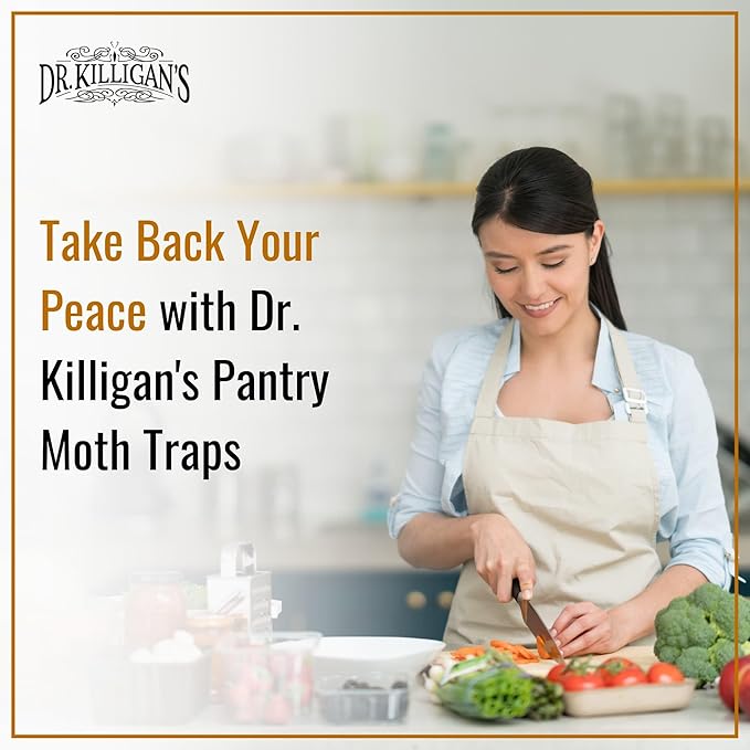 Dr. Killigan's Premium Double Potent Pantry Moth Traps with Pheromones Prime, Sticky Indian Meal