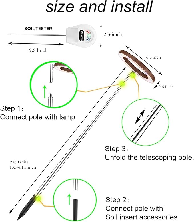 Plant Grow Light,yadoker LED Growing Light Full Spectrum for Indoor Plants, Paired with a Soil