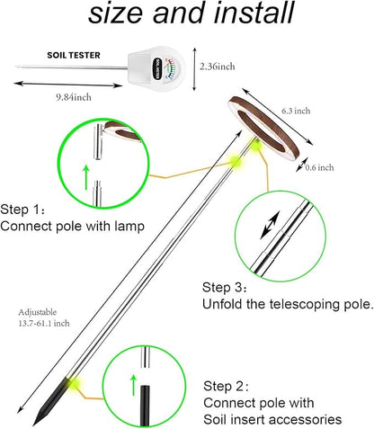 Plant Grow Light,yadoker LED Growing Light Full Spectrum for Indoor Plants, Paired with a Soil