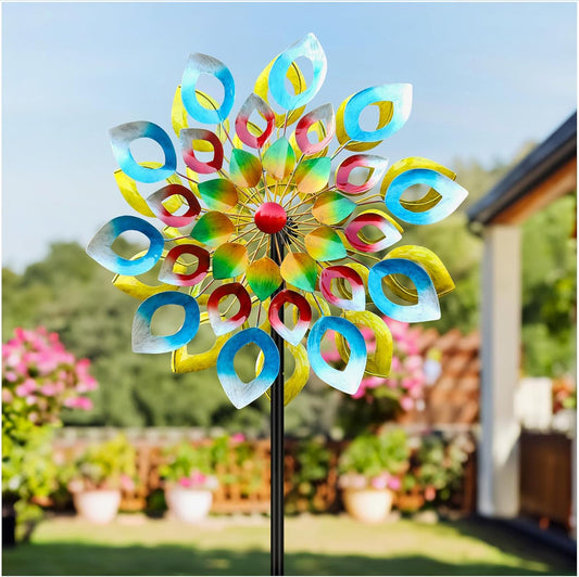 Metal Wind Spinner, 84 inch Large Outdoor Wind Spinners for Yard and Garden, Colorful Decor, Gift