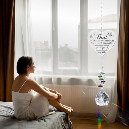 Memorial Crystal Suncatcher,Memorial Gifts for Loss of Dad,Bereavement Gifts for Loss of