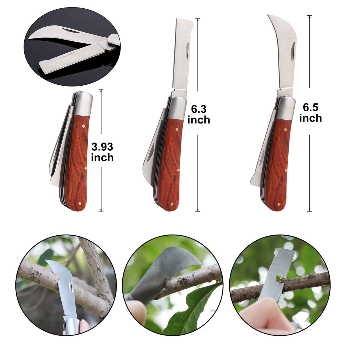 ZALALOVA Garden Grafting Tool Kits, 2 in 1 Pruning Tools