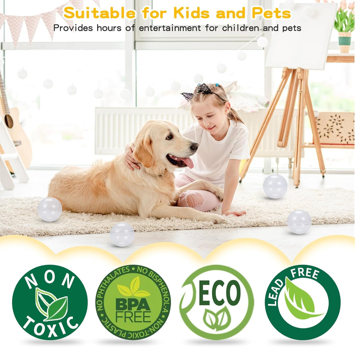TRENDPLAY Plastic Balls for Ball Pits - Hollow Balls- Safe and Exciting Playtime - Perfect for Baby