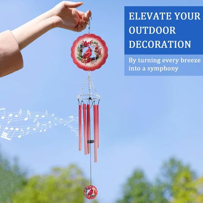 Wind Chimes for Outside with Cardinal Wind Spinner, Unique Gifts for Mom Grandma Women Birthday