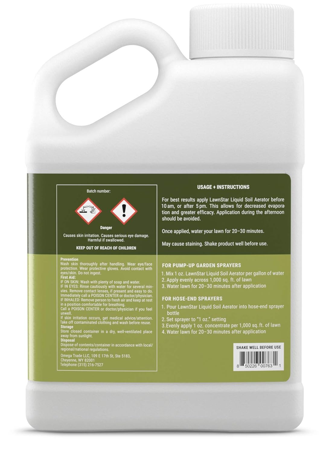 Liquid Lawn Aerator (1 Gallon) - Loosens & Conditions Compacted Soil - Alternative to Core and
