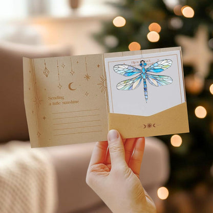 Dragonfly Acrylic Suncatcher Stained Glass Effect Boho Window Car Hanging Christmas Ornament Indoor
