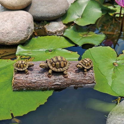 Green Resin Turtle Float Pond Decor, Realistic Floating Decor for Outdoor Ponds, Decorative Animal