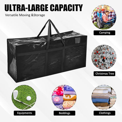 4 Pcs 96 Gallon Large Moving Bags with Zipper and Handles Foldable Storage Duffle Bags Heavy Duty