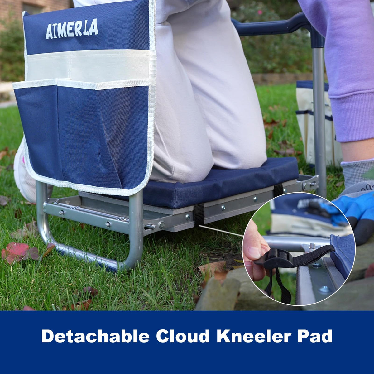 Aimerla K5 Foldable Kneeler Seat - Heavy Duty (Detachable Cloud Kneeler Pad) - Garden Stool - 2