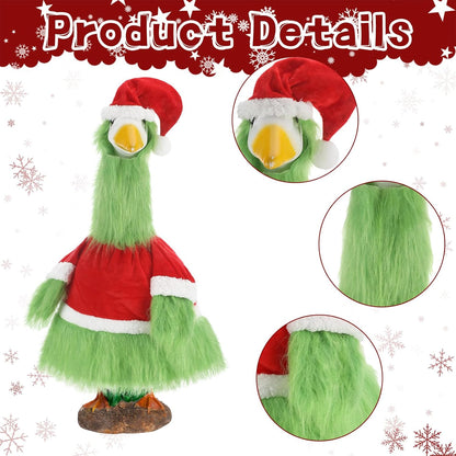 Cozypower Christmas Porch Goose Outfits Clothes for Plastic 23'' Cement Goose Duck Lawn Yard