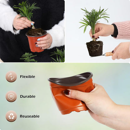 300 Pack 4 Inch Plastic Nursery Pots for Plants, Small Seedling Pots Succulent Pots Flower Pots