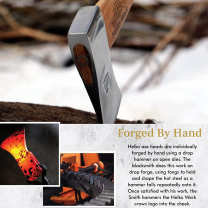 1844 Helko Werk Germany Classic Pathfinder Hatchet - Made in Germany Camping, Bushcraft, Survival
