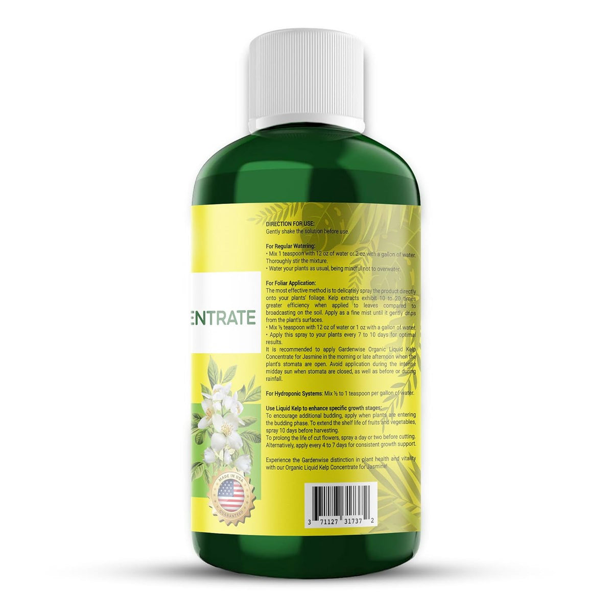 Organic Premium Kelp Seaweed Fertilizer for Jasmin - Liquid Fertilizer - Liquid Plant Food
