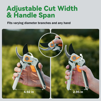 PrunePro 8" Professional Pruning Shears for Gardening Bypass Hand Pruner Stainless Steel Sharp