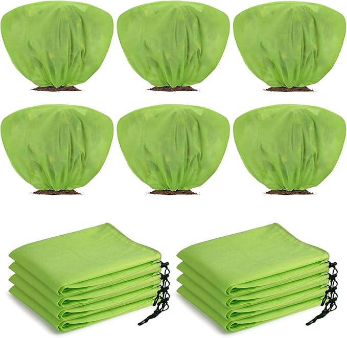 6 Pcs Winter Plant Covers Freeze Protection 39.4x23.6 Inch Horizontal Shrub Tree Rose Plant