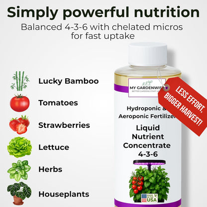Liquid Plant Food – Hydroponics Nutrients for Indoor House Plants, Tomato, Strawberry, Lucky