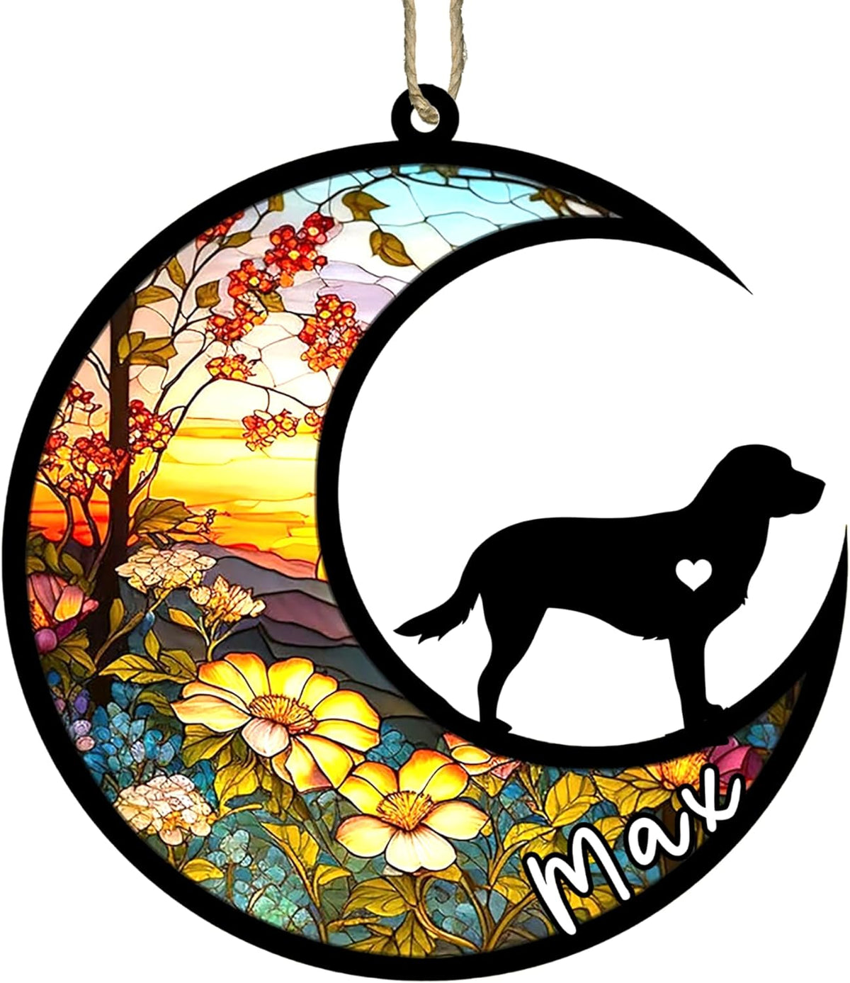 Personalized Dog Memorial, Custom Name Labrador Retriever Dog Christmas Ornament with Name, Custom