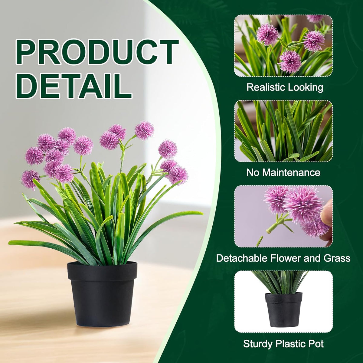 3 Pack Fake Small Plant Artificial Potted Flowers for Home Decor Fake Flower Plant Greenery Mini