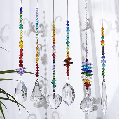 H&D HYALINE & DORA Colorful Crystals Glass Pendants Chandelier Suncatchers Prisms Hanging Ornament