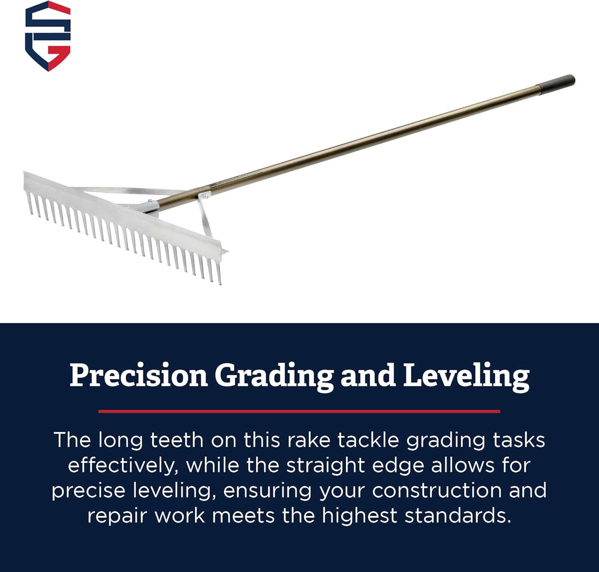 Standard Golf 30" Magnum Maintenance Straight Tooth Rake from