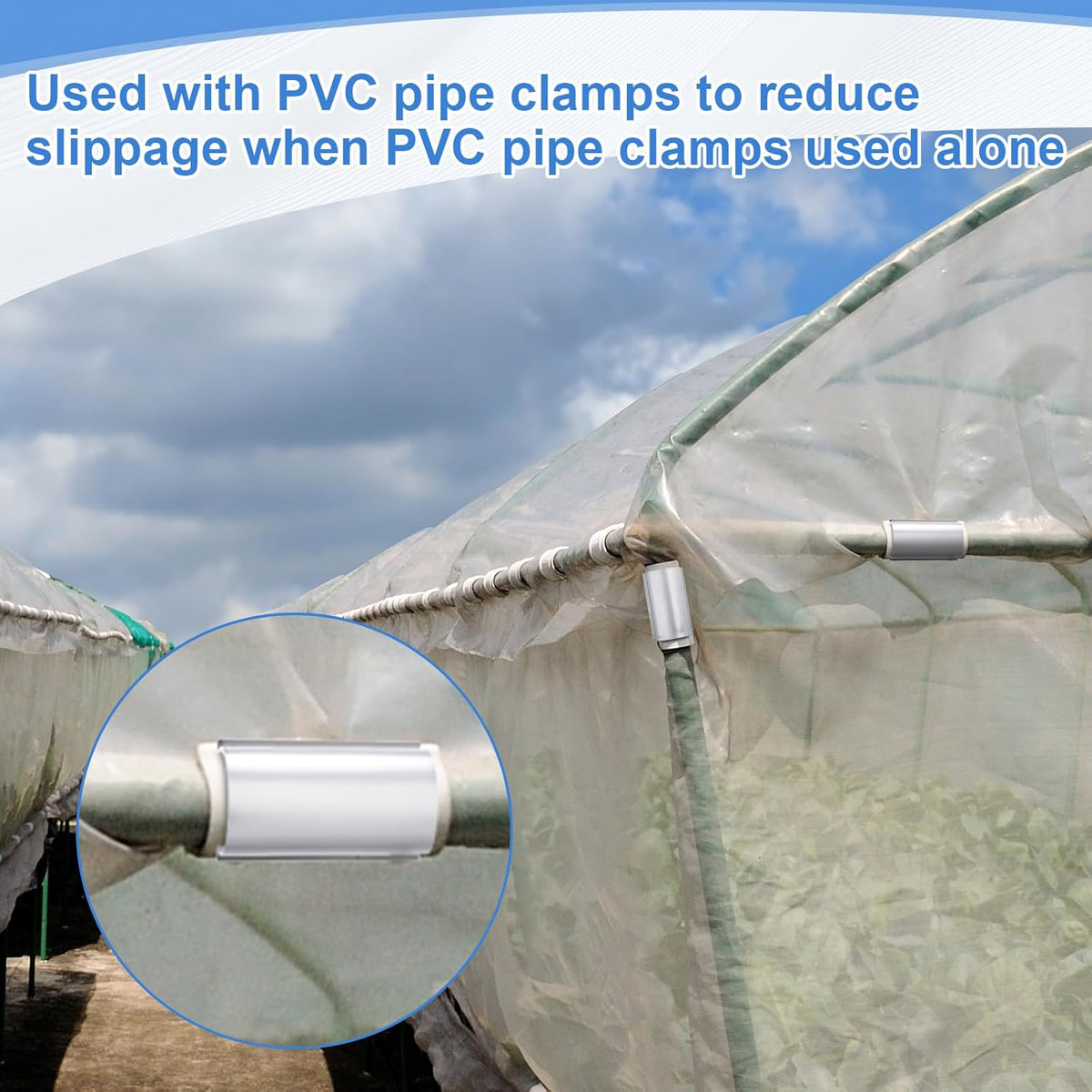 25 Pcs Aluminum Greenhouse Clamps, 1.1 x 3 Inch, Row Covers, Dog Beds, Quilting Frames Shelters