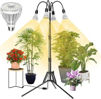 SANSI Grow Lights for Indoor Plants, 128W Full Spectrum Plant Lights for Indoor Growing, 35-64