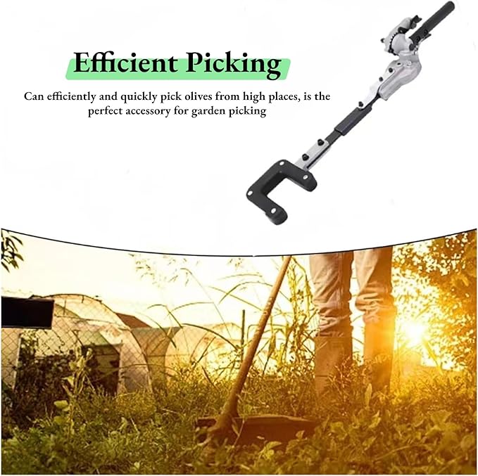26mm Aluminium Alloy Fruit Picker Head, Olive Harvester Head, 9 Teeth Waste Picker Garden Grab