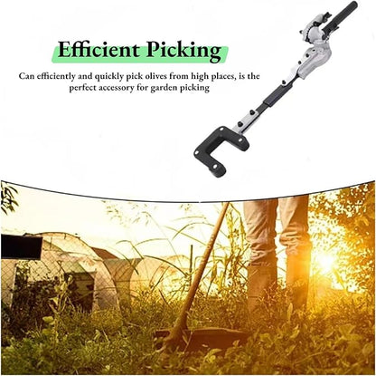 26mm Aluminium Alloy Fruit Picker Head, Olive Harvester Head, 9 Teeth Waste Picker Garden Grab