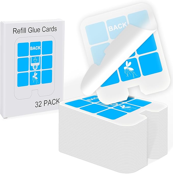 32 Pack Refill Glue Cards, Saferr Home Fly Trap Refill Compatible with Saferr Home SH502, S23005-06