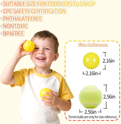 Ball Pit Balls for Kids, Plastic Refill 2.2 Inch Balls, 100 Pack, Bright Colors, Phthalate and BPA